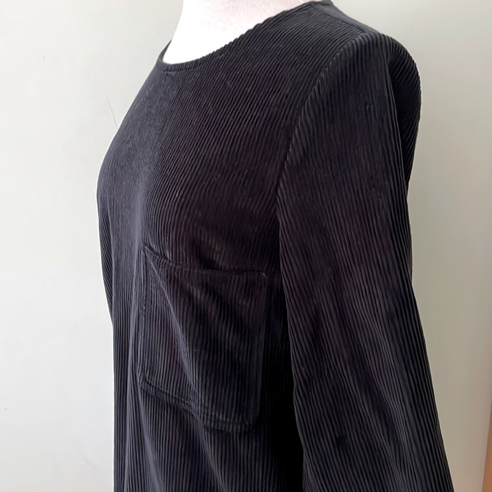 NWOT COS Navy Corduroy Long Sleeve Shift Mod Mini Dress, Size 8 - Picture 10 of 16